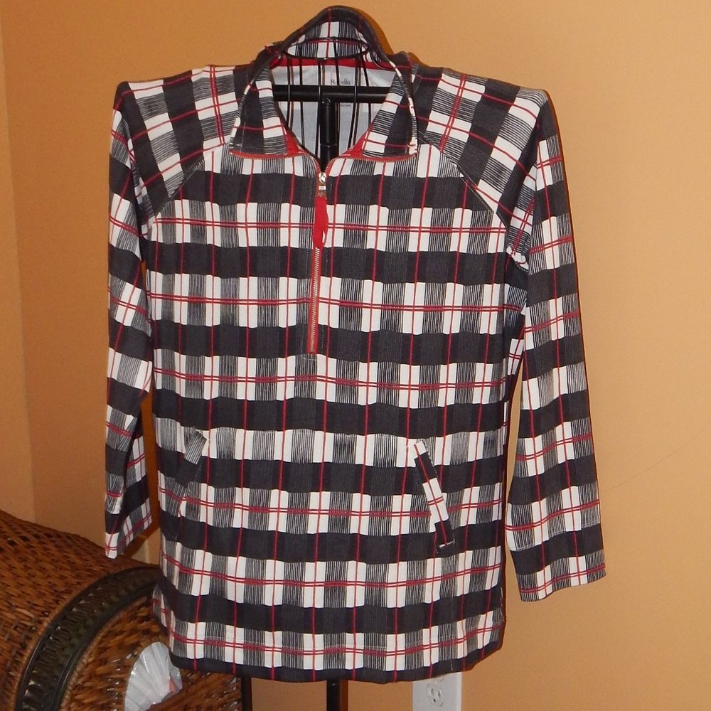 Ladies Rafaella Weekend Zippered Neckline Pullover  Shirt - Top  XL